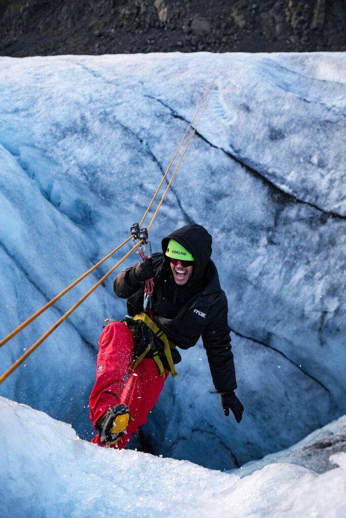 Zip Line on Glacier