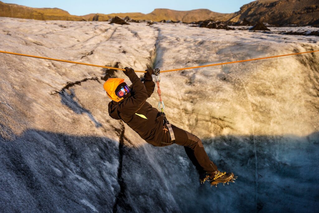 Zip Line on Glacier