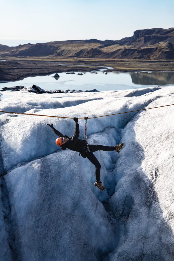 Zip Line on Glacier